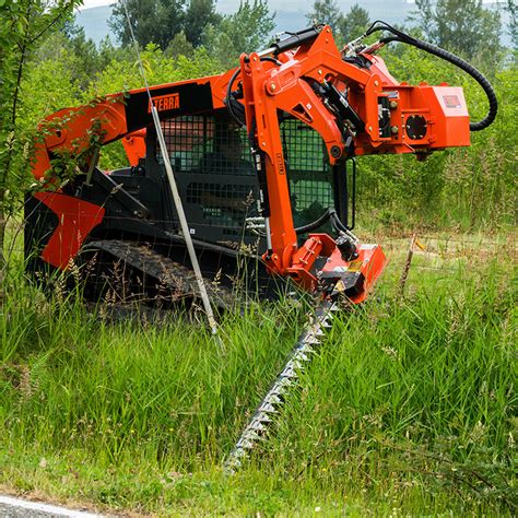 skid steer lawn mower attachment|boom mounted mowers skid steer.